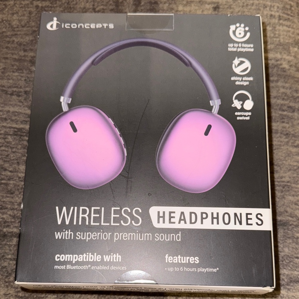 Purple Wireless‎ Over-Ear Headphones